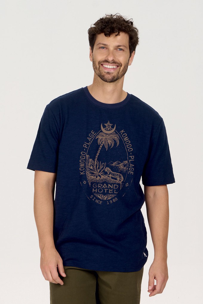 GRAND HOTEL Organic Cotton Tee - Navy from KOMODO