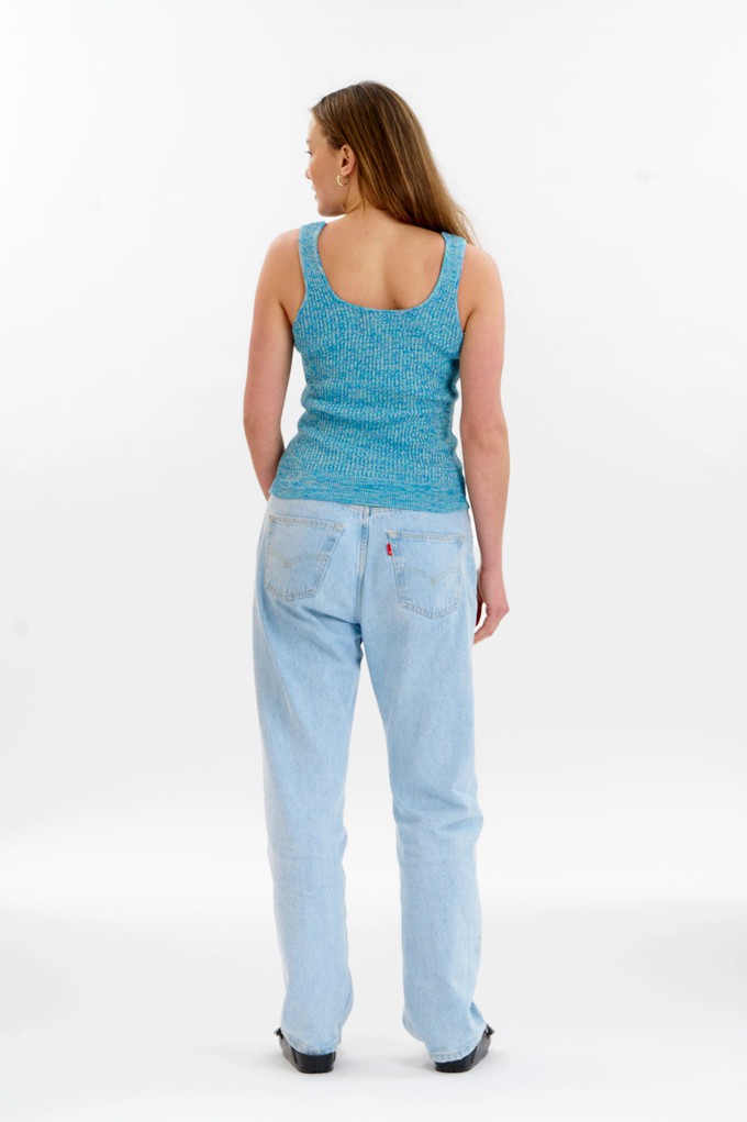 WISTERIA Organic Cotton Vest - Blue Melange from KOMODO