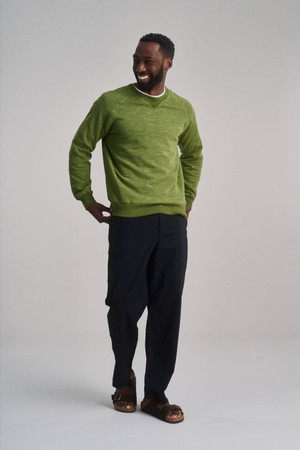 ANTON - Organic cotton sweat - Green melange from KOMODO