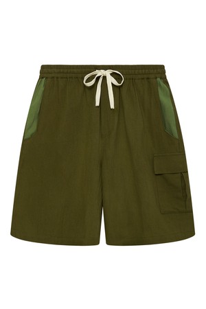 JASPER - Organic Cotton Shorts Green Patchwork from KOMODO