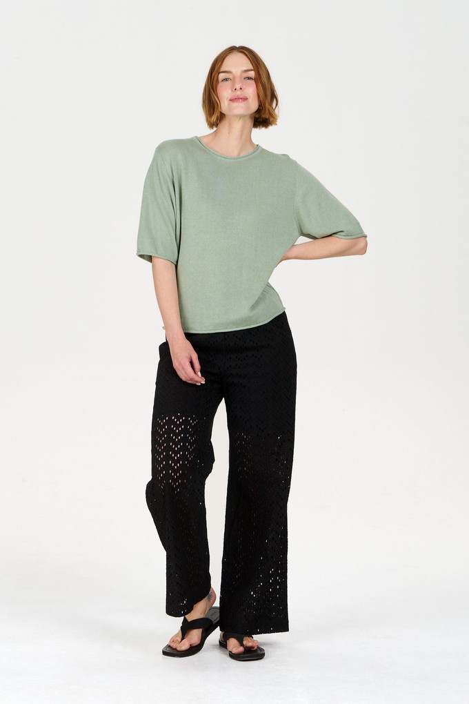 CAMILLE Organic Ramie Cotton Tee - Sage from KOMODO