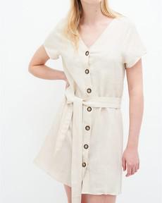 Ella linnen jurk via Kuyichi