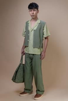 Meadows Unisex Olive Vest via Lafaani