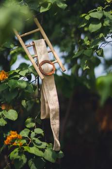 Wide Belt with Wooden Buckle via Lafaani