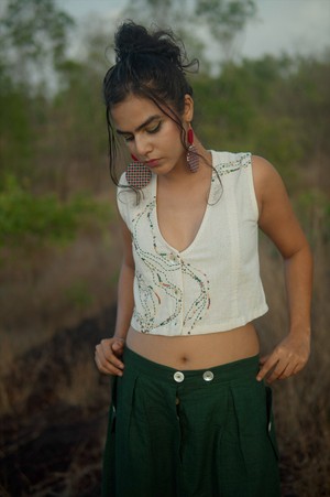 Rewind Cropped Blouse from Lafaani