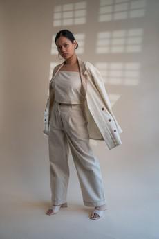 Dawning Unisex Double Breasted Jacket & Straight Pants Set via Lafaani