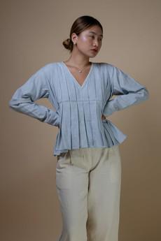 Meadows Pleated Blouse via Lafaani