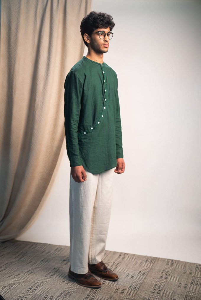 Rewind Angrakha Shirt & Kora Straight Pants from Lafaani