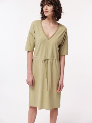 V-neck dress with silk details (OCS) from LANIUS