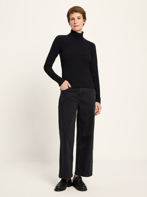 Turtleneck shirt in ribbed look (GOTS) from LANIUS