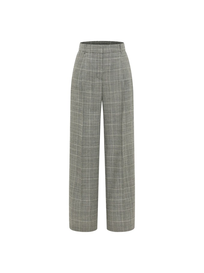 Checked trousers with pleats from LANIUS