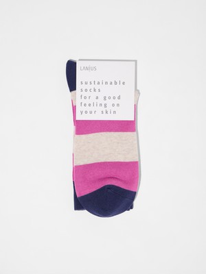 Socks with block stripes (GOTS) from LANIUS