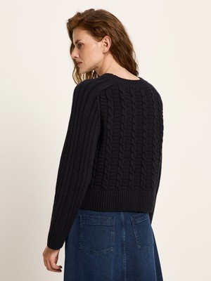 Cable-knit sweater (GOTS) from LANIUS