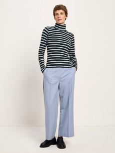 Turtleneck shirt in ribbed look (GOTS) via LANIUS