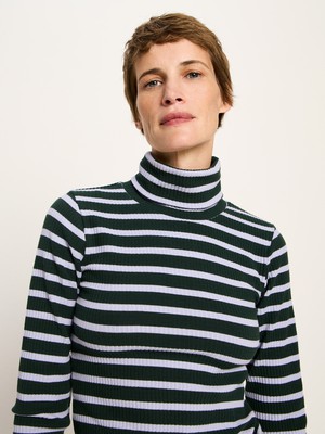 Turtleneck shirt in ribbed look (GOTS) from LANIUS