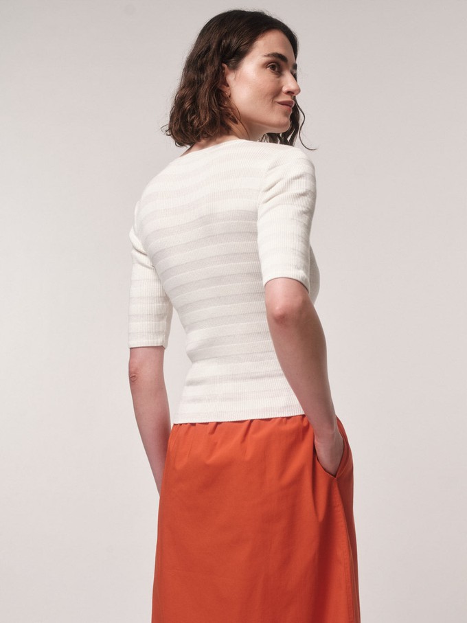 Ribbed half-sleeve sweater (GOTS) from LANIUS