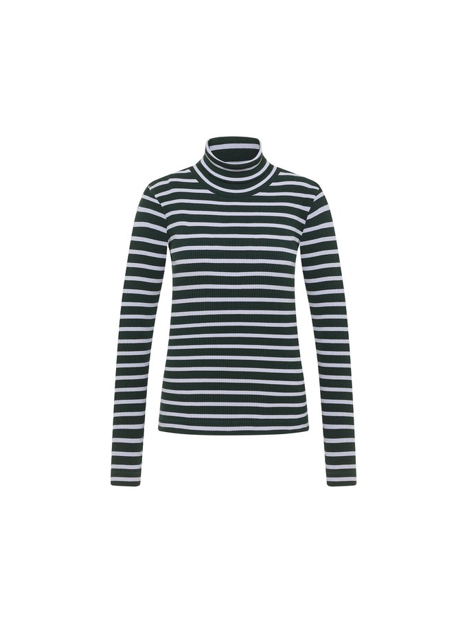 Turtleneck shirt in ribbed look (GOTS) from LANIUS