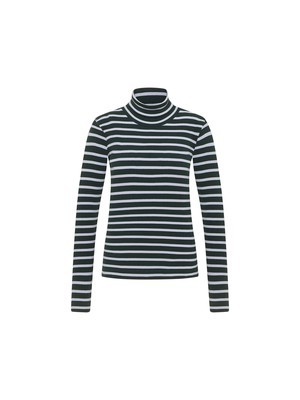 Turtleneck shirt in ribbed look (GOTS) from LANIUS