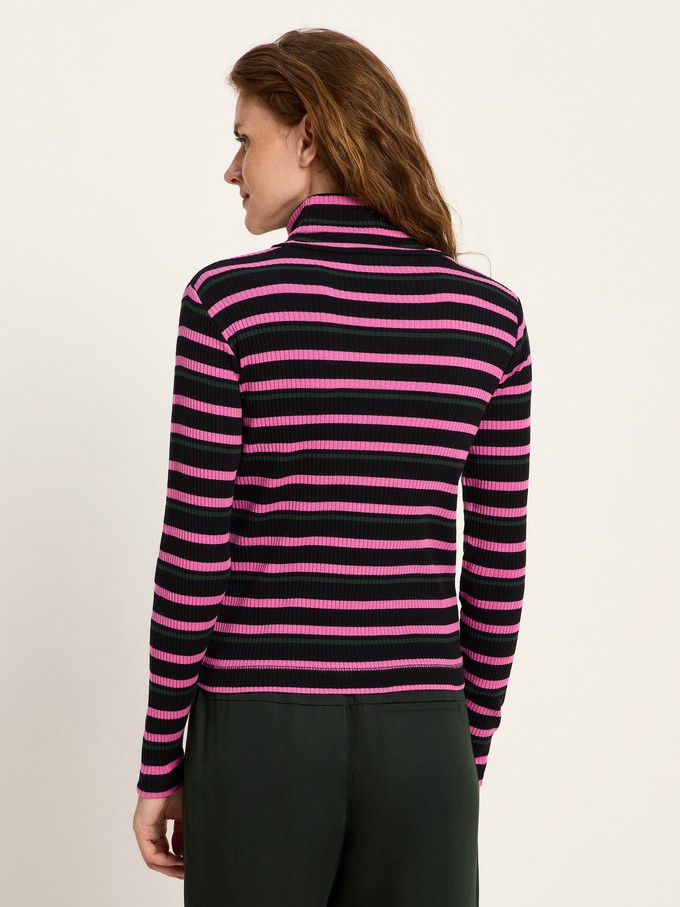 Turtleneck shirt in ribbed look (GOTS) from LANIUS