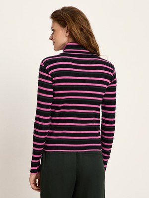 Turtleneck shirt in ribbed look (GOTS) from LANIUS