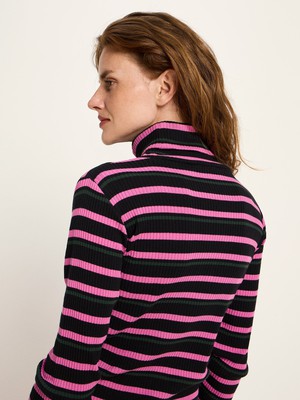 Turtleneck shirt in ribbed look (GOTS) from LANIUS
