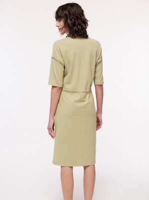 V-neck dress with silk details (OCS) from LANIUS