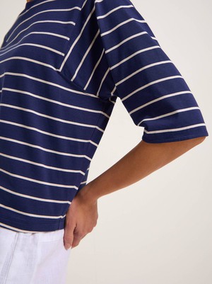 Half-sleeved shirt with stripes (GOTS) from LANIUS