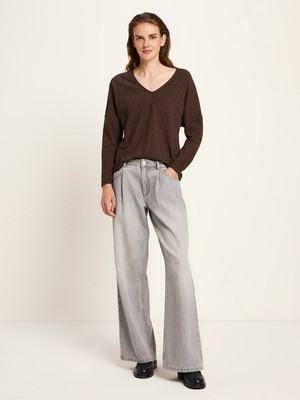 Shirt (GOTS) with V-neck from LANIUS