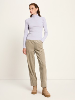 Turtleneck shirt in ribbed look (GOTS) from LANIUS