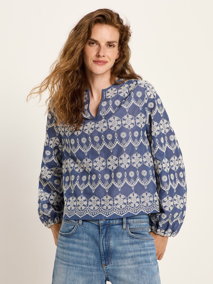 Long-sleeved blouse with ruffles from LANIUS