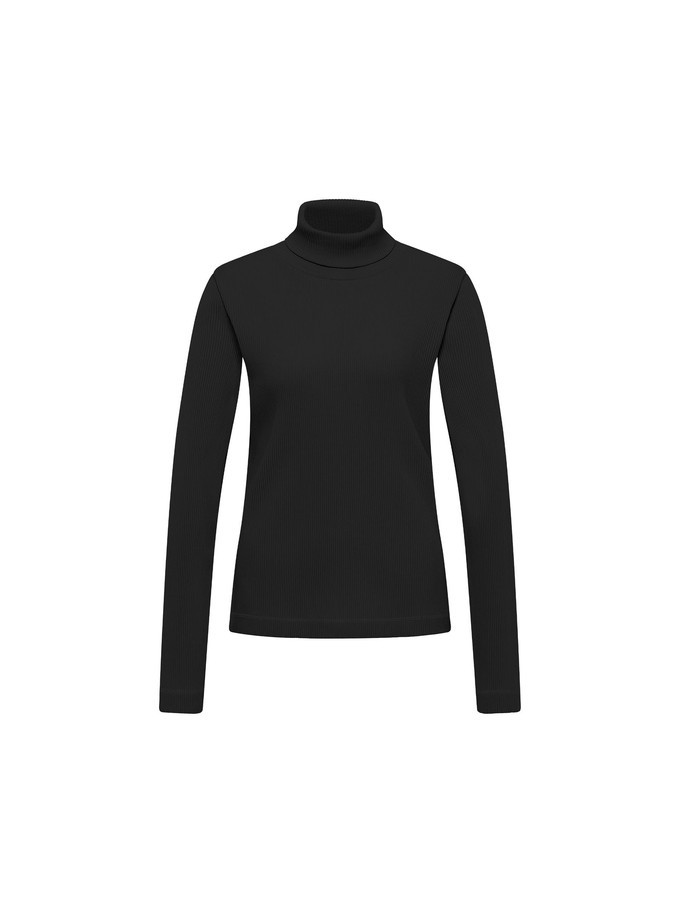 Turtleneck shirt in ribbed look (GOTS) from LANIUS