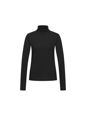 Turtleneck shirt in ribbed look (GOTS) from LANIUS