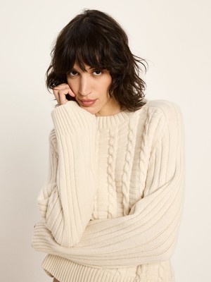 Cable-knit sweater (GOTS) from LANIUS