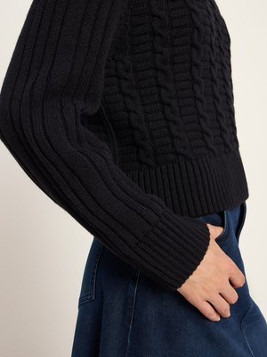 Cable-knit sweater (GOTS) from LANIUS