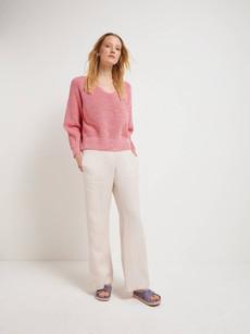 Sweater with structured details via LANIUS