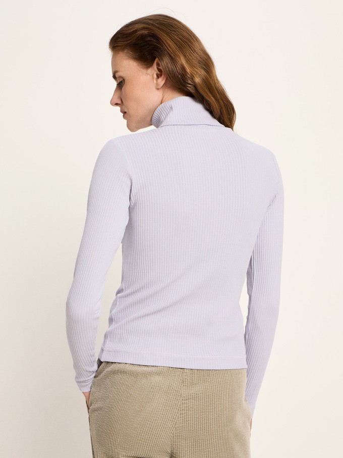 Turtleneck shirt in ribbed look (GOTS) from LANIUS