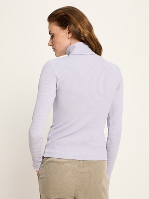 Turtleneck shirt in ribbed look (GOTS) from LANIUS