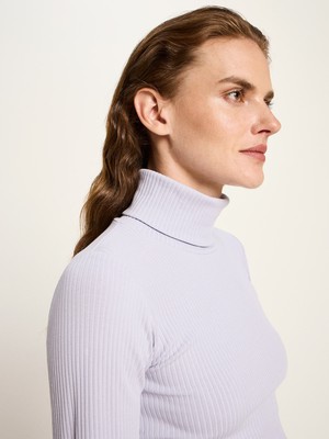 Turtleneck shirt in ribbed look (GOTS) from LANIUS