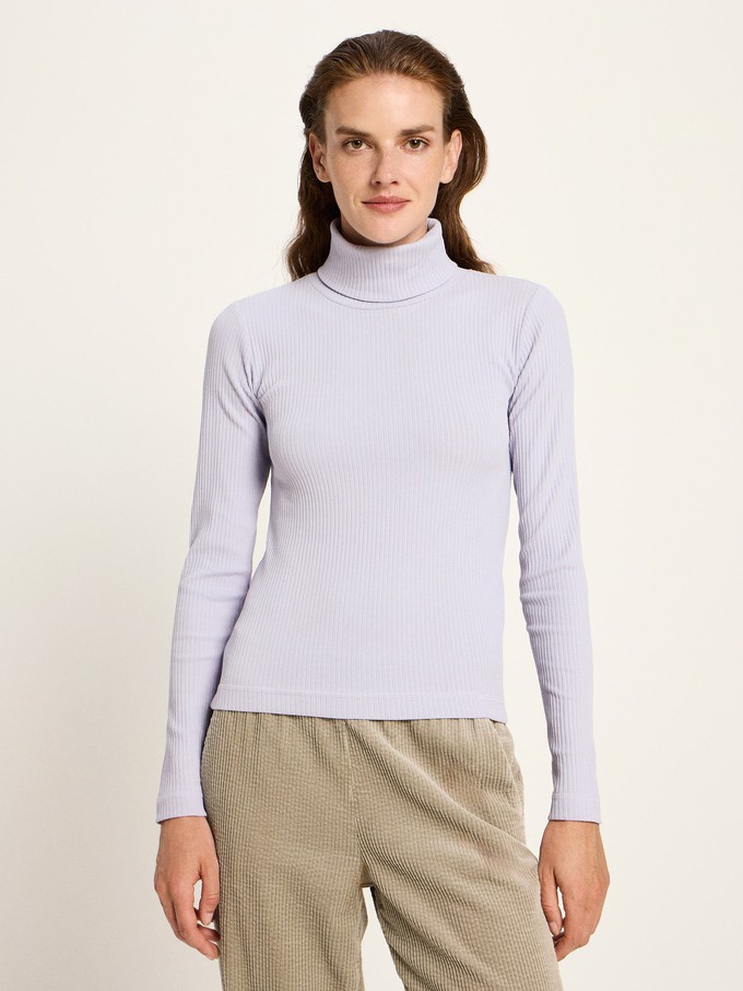 Turtleneck shirt in ribbed look (GOTS) from LANIUS