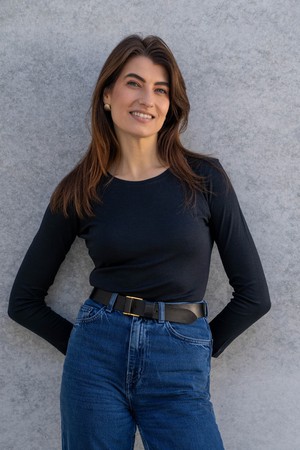 Long Sleeve Crew Neck Cotton Modal Blend T-shirt from Lavender Hill Clothing