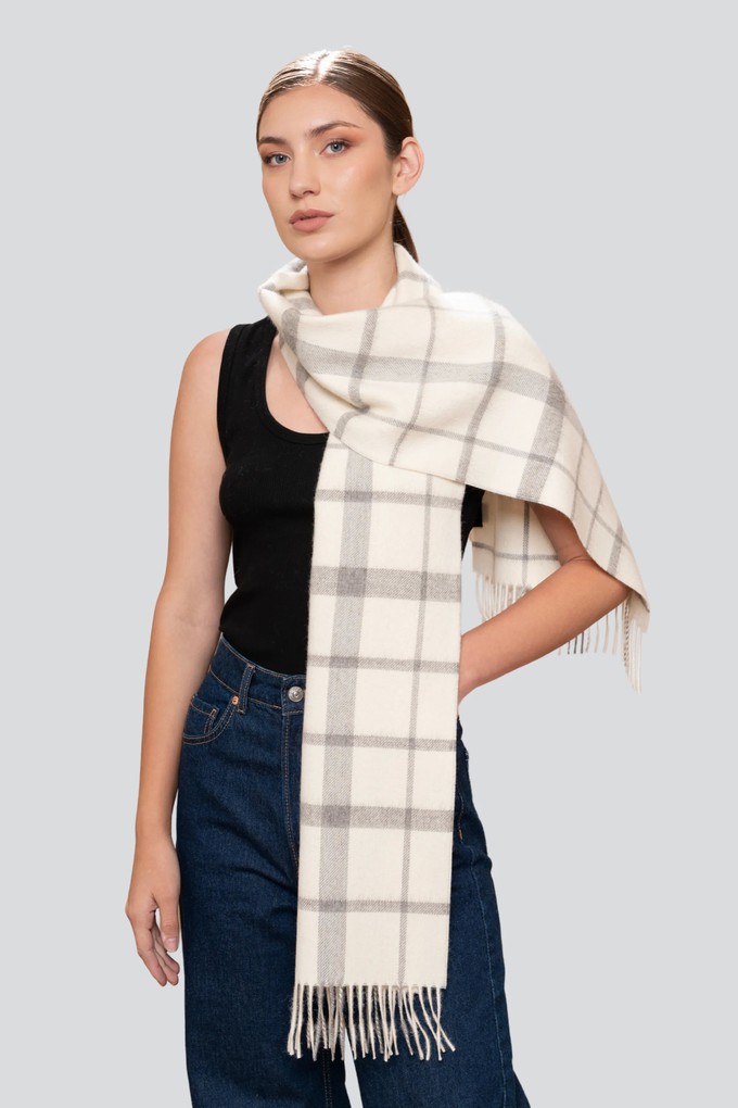Alpaca Plaid Scarf from Lavender Hill Clothing