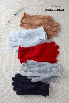 Scottish Cashmere Button Gloves via Lavender Hill Clothing