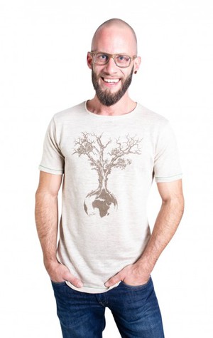 Fairwear Hemp Shirt Natural Men Weltenbaum from Life-Tree