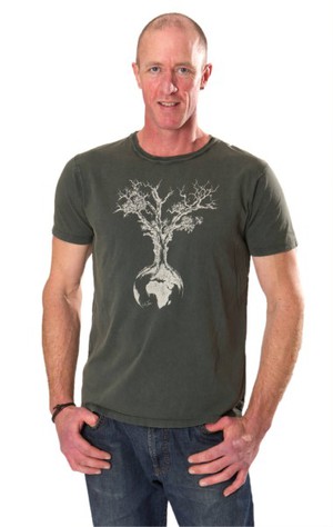 Fairwear Organic Shirt Scarab Green Weltenbaum from Life-Tree