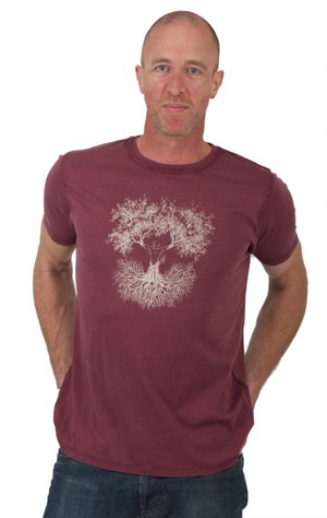 Fairwear Organic Shirt Men Stone Washed Red Fusion from Life-Tree