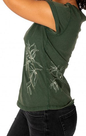 Fairwear Organic Shirt Women Green Olive Branch from Life-Tree