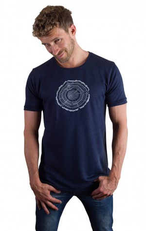 Fairwear Hanf Shirt Deep Blue Men Treeslice from Life-Tree