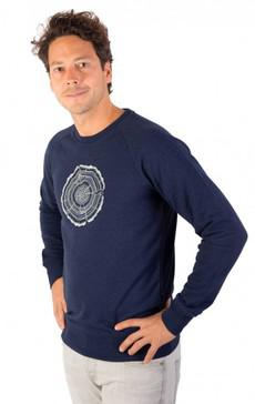 Fairwear Organic Sweater Men Denim Blue Treeslice via Life-Tree