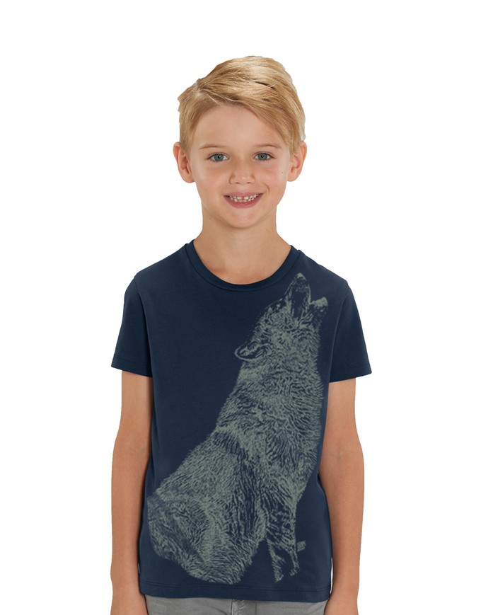 Huilende Wolf T-shirt - Glow In the Dark from Loenatix