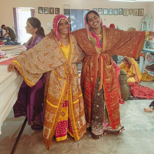 If Saris Could Talk Kimono- Indigo Overdye C from Loft & Daughter